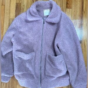 pale pink Elodie teddy bear jacket zip up SAME DAY SHIP